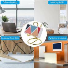 1 pieza Soporte lineal de metal para teléfono móvil, soporte de escritorio simple para lectura y exhibición, soporte para tarjetas de visita