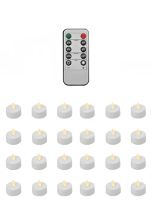 6/12/24 Pcs Set Flameless LED Tea Lights, Battery Powered 100 Hrs With Remote Control Timer, Realistic 3D Wick Votive Candles For Dating, Wedding, Party, Holiday, Home Decor - Plastic, Smokeless, Battery-Powered, Flameless Lights With On/Off Switch (Warm White)