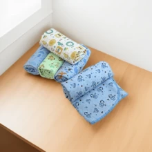Anti-Allergic Baby Blanket Super Soft Flannel 100% Cotton Large - 70x90cm Girl Boy Minasrey Blanket Printed With Crochet Around - 男性 - 查看 4