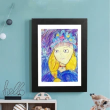 2pcs  A4 Art Display Frame Photo Picture Crafts Poster Storage Frames Drawing - Black 2 - View 2
