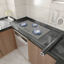 1卷银色不锈钢纹理壁纸防潮柜冰箱消毒柜家具装饰贴纸粘性壁纸橱柜门套厨房壁柜防油保护膜家居装饰墙贴装饰你的家