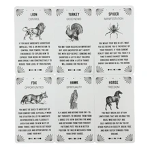 Conjunto Místico Femenino de Oráculo Animal: Cartas con Guía Espiritual ilustradas a mano con motivos de Luna y Serpiente para la Adivinación del Solsticio de Invierno