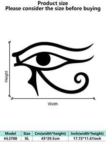 1PC Anti-Rust Iron Sheet Cut Metal Wall Art Egyptian Eye Of Horus Amulet Geometric Line Decor Home Decor For Halloween & Christmas