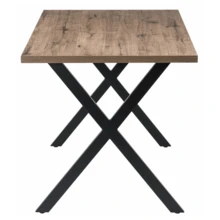 Set Of 2 Industrial Metal Steel Legs Table Desk Bench Robust X Cross Frame Legs Black L50*H70cm/L30*H40cm - Black - View 2