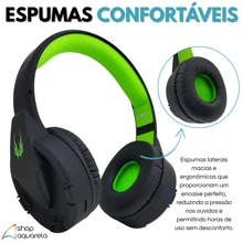 Fone de Ouvido Bluetooth Headset Sem Fio com Microfone Super Confortável Anti-Ruído