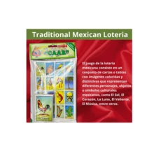 Loteria juego bingo mexicano 20 tabletas educativo colorido juego de mesa aprendizaje creatividad tarjetas visuales ideal para escuela casa - Multicolor - Ver 3