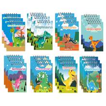 8pcs/Set New Dinosaur Party Spiral Notebook A7 Size Coiled Memo Book, Cartoon Children Stationery, Birthday Gift, Back To School Essential