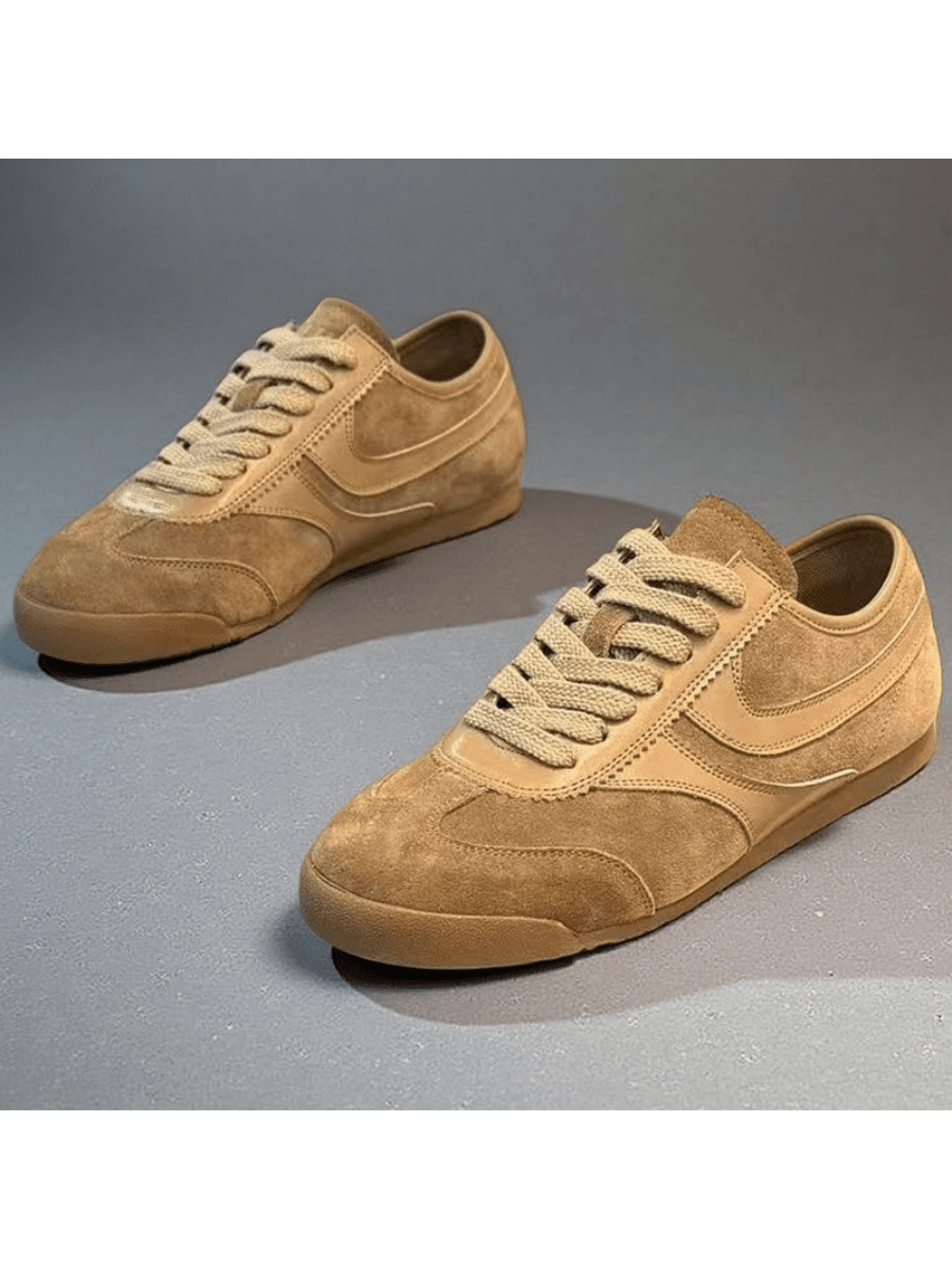 Men's Lace-Up Flat Non-Slip Casual Sneakers, Soft Sole Skateboard Shoes, Wear-Resistant Leisure Shoes, Casual Shoes, Flat Shoes, Running Sports Shoes