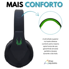 Fone de Ouvido Bluetooth Headset Sem Fio com Microfone Super Confortável Anti-Ruído