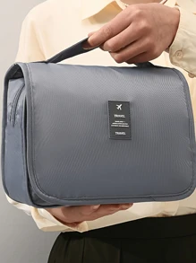 1pc Large Capacity Hanging Travel Toiletry Bag, Waterproof Makeup Organizer Bag, Portable Bathroom Cosmetic Storage Pouch, Suitable For Men, Women, Students, Travel, Shaving Sets, Waterproof Makeup Bag, Bathroom Shower & Grooming Kit, Beach Vacation, Holiday Beach, Bathroom Storage, Bedroom Storage, Father's Day Gift