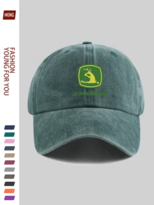 1pc Retro Truck Driver Dad Baseball Cap, With Cartoon "JOHN BEERE" And Deer Pattern, Unisex Adjustable Skateboard Couple Hat, Breathable Curved Brim Design, Suitable For Casual Wear, Beach, Hiking, Party, Adult Birthday And Holiday Gift (Shared Family Fashion Item) - A - View 14