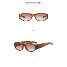 Retro Small Oval Frame Sunglasses Women Fashion  Glasses Fashion Men Shades Eyewear UV400 Oculos De Sol - C2_紅色 - 查看 2