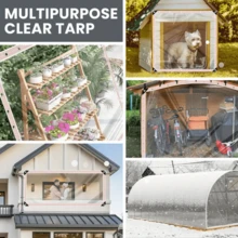 1 Stück wasserdichte Regenschutzabdeckung, Regentuch, Regennetz, transparent, reißfest, staubdicht und wasserdichter Kunststofffilm. Geeignet für Gärten, Balkone, Veranden, Blumenregale, Hundehütten, Camping-Gewächshäuser und wettergeschützte Outdoor-Camping-Standorte - transparent - Übersicht 9