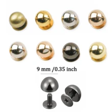 10pcs Round Metal Rivets, Wallet Screws, Ball-Shaped Screws, Bag Strap Accessories, Suitable For Handbags, Travel Bags Foot Protection Bags, Metal Flat Headed Nails, Wallet DIY Handle Strap Screws, Metal Buckle Screws Leather Crafts Hardware Accessories, Artificial Leather Crafts Jewelry Making Rivets Bag Accessories, Screw Leather Crafts Hardware Accessories, Chicago Screw Nail Wallet Feet, DIY Strap Rivets Screw Bucket Cap Bolt - Multicolor - View 3