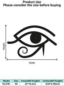 1PC Anti-Rust Iron Sheet Cut Metal Wall Art Egyptian Eye Of Horus Amulet Geometric Line Decor Home Decor For Halloween & Christmas