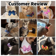 5pcs Bow-Knot Decor Pet Collar Butterfly Design Polyester Pet Collar Suitable For Cats And Small Dogs, Indoor/Outdoor Use