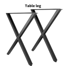 Set Of 2 Industrial Metal Steel Legs Table Desk Bench Robust X Cross Frame Legs Black L50*H70cm/L30*H40cm - Black - View 3