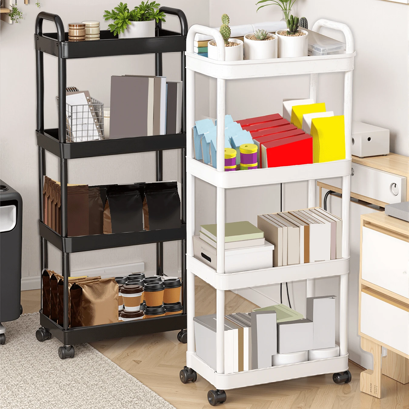 Children's Multi-Purpose Five-Layer Plastic Storage Rack From Toy Storage To School Supplies Organization Baby Growth Storage Rack Home Space Saving Artifact