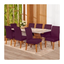 Chair Cover Kit For Dining Room Kitchen Pantry Gel Mesh 4, 6, 8, 10 Or 12 Units - Burdeos - Ver 1