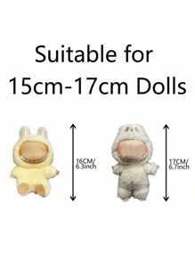 1set Of 2pcs Cosplay Kuromi 15cm, 16cm, 17cm Doll Clothing Accessory Set, Suitable For 6.63-Inch To 6.67-Inch Dolls, Clothes Only (No Doll Included), Birthday Gift, Festival, Easter, Holiday Gift (Style And Ribbon Color Random)