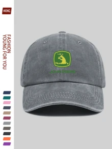 1pc Retro Truck Driver Dad Baseball Cap, With Cartoon "JOHN BEERE" And Deer Pattern, Unisex Adjustable Skateboard Couple Hat, Breathable Curved Brim Design, Suitable For Casual Wear, Beach, Hiking, Party, Adult Birthday And Holiday Gift (Shared Family Fashion Item) - A - View 23