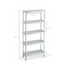 White Organizer Shelf With 5 Shelves - Multipurpose And Resistant - 873 - trắng - Xem 3