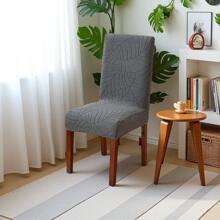 1/2/4pcs Stretch Dining Room Chair Covers Solid Color Jacquard Universal Chair Slipcovers Non-Slip Home Kitchen Seat Cover For Wedding Banquet Party