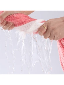 1pc Coral Fleece Women's Bath Robe, Soft Absorbent Durable, Cute Versatile, Minimalist Practical, Bathroom Supplies, Bathroom Accessories - Multicolor - View 2