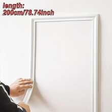 1 卷（200 厘米）优雅的 PVC 自粘装饰条，欧式风格，易于安装，灵活可弯曲，适用于墙壁、地板和橱柜，非常适合欧式家居装饰、地板装饰、罗马装饰、墙壁装饰和卧室装饰 - 白色 - 查看 3