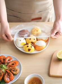 50/100/200 buc folie de plastic de unică folosință, folie alimentară rezistentă la rupere îngroșată din PE, potrivită pentru farfurii de fructe de uz casnic, farfurii de cină, boluri, legume, diverse bucăți de fructe