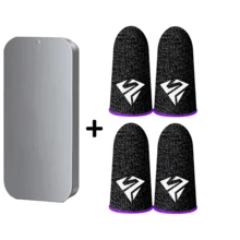 [配件盒] 拇指套，游戏玩家拇指握把，手机游戏配件，防汗透气无缝触摸屏，舒适精确的卡通图案拇指套，提升您的游戏体验 - 黑色 - 查看 15