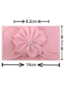 A1粉色单只大花头带，可爱宝宝无缝宽带尼龙花头饰