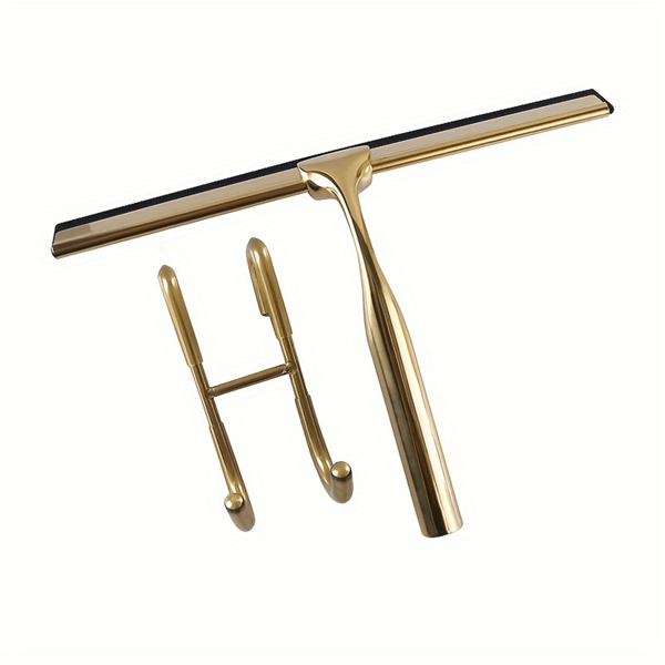 1pc, Handheld Shower Squeegee With A Hook, Glass Wiper, Household Cleaning Squeegee, Window Squeegee, Water Removal Scraper, Suitable For Shower Doors, Bathroom, Window And Car Glass, Cleaning Supplies, Cleaning Tool