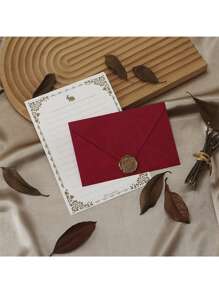 16 piezas, juego de papelería con sobre de textura simple, sobre de oficina de uso múltiple a la moda, sobre para invitación de boda, día de San Valentín, confesión, tarjeta de regalo de Año Nuevo para amigos, invitación a fiesta de Navidad, sobre de bendición de regalo, sobre para bendición manuscrita de aniversario