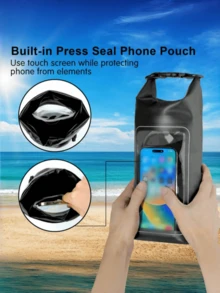 2L Sac étanche, sac bandoulière étanche pour sports de plein air, convient pour la natation, la plongée, la navigation, la pêche et les activités de plage, étui étanche pour téléphone, sac de sport, sac de voyage, accessoires de vacances - Multicolore - Voir 3