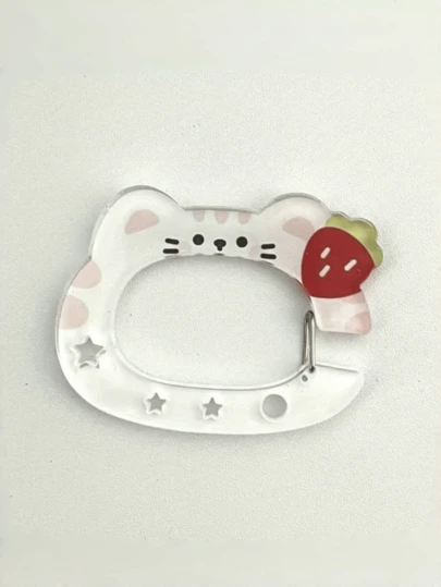 1pc New Fashion Student Pendant, Hollow Acrylic Keychain Decoration For Everyday Style, Lightweight Charm Accessory, Cute Minimalist Pendant Gift Idea For School, Daily Carry, Durable Clear Acrylic, Versatile Accessory To Elevate Backpacks, Purses, And Lanyards, Ideal Gift For Classmates And Graduates, Eye-Catching Clear Acrylic Pendant With Smooth Edges, Durable, Easy To Clip, Resistant To Daily Wear, Perfect Seasonal Glow For Spring Days And Study Sessions