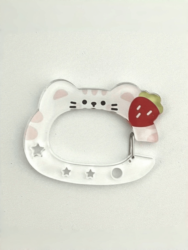 1个新款时尚学生吊坠，镂空亚克力钥匙扣装饰，日常百搭，轻巧别致，简约可爱，是上学、日常携带的理想礼物。采用耐用透明亚克力材质，用途广泛，可点缀背包、钱包和挂绳，是送给同学和毕业生的完美礼物。这款吸睛的透明亚克力吊坠边缘光滑，经久耐用，易于夹扣，耐磨损，是春日和学习时节的完美点缀。