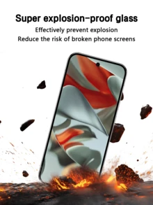 [3 件装] 钢化玻璃屏幕保护膜，兼容 Vivo/ 设备，防刮、防偷窥、防碰撞、疏油涂层、表面光滑，适合所有 Vivo/ 系列 Pixel 8/Pixel 8 Pro/Vivo S10e/Vivo V23e/Vivo Y15a - 黑色 - 查看 4