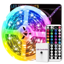 NBBUFF 3.28ft-98.4ft LED Strip Lights For Bedroom Room,With 44Key Remote, Flexible Use,Adjustable Color Flashing Speed,6 DIY Modes,Very Easy To Install,For Ceiling, Party Atmosphere Lights ,Festive Atmosphere Lights,Holiday Gifts