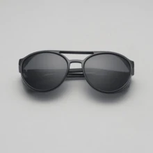 Steampunk Round Sunglasses Man Brand Designer Vintage Sun Glasses Male Fashion Mirror Outdoors Travel Shades Oculos De Sol - Màu nâu - Xem 2