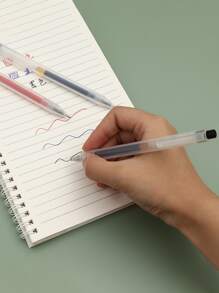 8 Pieces/15 Pieces/Expandable Gel Ink Pen Set: Black/Red/Blue, 0.5mm Fine Point Ball Pen, Office And School Supplies, Student Stationery