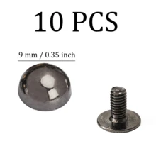 10pcs Round Metal Rivets, Wallet Screws, Ball-Shaped Screws, Bag Strap Accessories, Suitable For Handbags, Travel Bags Foot Protection Bags, Metal Flat Headed Nails, Wallet DIY Handle Strap Screws, Metal Buckle Screws Leather Crafts Hardware Accessories, Artificial Leather Crafts Jewelry Making Rivets Bag Accessories, Screw Leather Crafts Hardware Accessories, Chicago Screw Nail Wallet Feet, DIY Strap Rivets Screw Bucket Cap Bolt - Multicolor - View 10