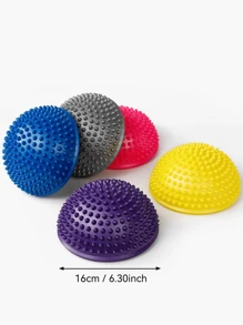 1/2/4 Stück strukturierte halb-runde Gymnastikbälle - aus PVC, weich & strapazierfähig, ideal für Muskelentspannung, Fitness-Training & Balance-Übungen, Balancetrainer, farbiges Sportequipment, PVC-Struktur, Sportaccessoires, Zufallsfarbe, Fitnessstudio, Sport, Heimtraining, Pilates, Yoga