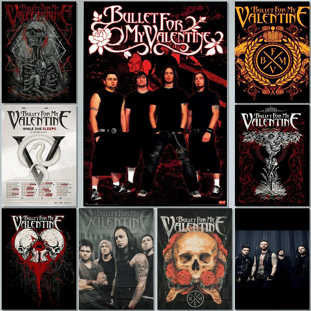 1pc /3pcsWall Arts Posters Optional Frame Modern Singer Bullet For My Valentine X Canvas Wall Art Modern Family Bedroom Decoration Poster Contemporary Room Decor