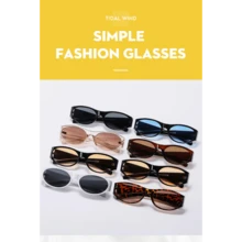 Retro Small Oval Frame Sunglasses Women Fashion  Glasses Fashion Men Shades Eyewear UV400 Oculos De Sol - C5_紫色 - 查看 3