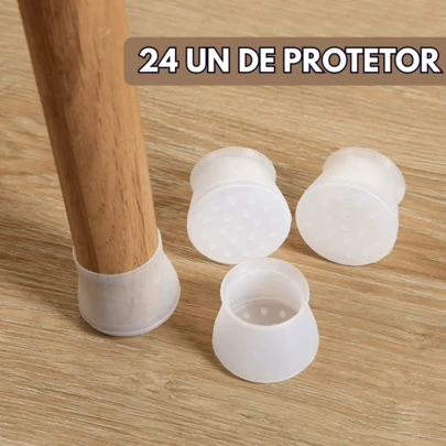 Kit Protetor Silicone Mesa Cadeira Pé Móveis Redondo - Escolha Seu Kit