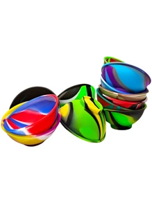 1/5/10pcs Household Silicone Bowls And Jars Mixed Color 67mm, Tobacco, Ointment, Tobacco Bowls, Smoking Accessories, Storage Jars, Colors Randomly Shipped