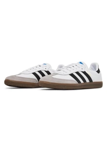 Adidas S Samba Teen's Junior Sneakers Classic Leather Upper With OrthoLite® Sockliner For All-Day Comfort Cloud White Core Black Gum IE3675