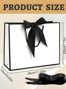 10 Stücke - Große Schleife Geschenktüten, Kraftpapier Geschenktüten, Verpackungstüten mit Griffen, Schleifen-Band Verpackungstüten, elegante Papiertüten, Einkaufstüten, Handtaschen, weiße Papiertaschen, Hochzeits- und Geburtstags-Geschenktüten, einfache einfarbige Einkaufstüten, Schmuckgeschenkverpackungstüten geeignet für Brautgeschenkpartys, Weihnachtspartys, Sommerhochzeiten, Hochzeitsfeier Dekor, Outdoor-Partys, Feiertags-Partys, Geburtstage und Halloween