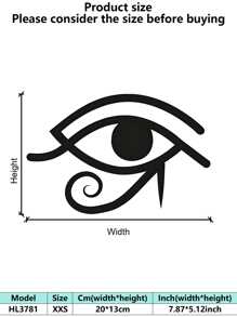 1PC Anti-Rust Iron Sheet Cut Metal Wall Art Egyptian Eye Of Horus Amulet Geometric Line Decor Home Decor For Halloween & Christmas
